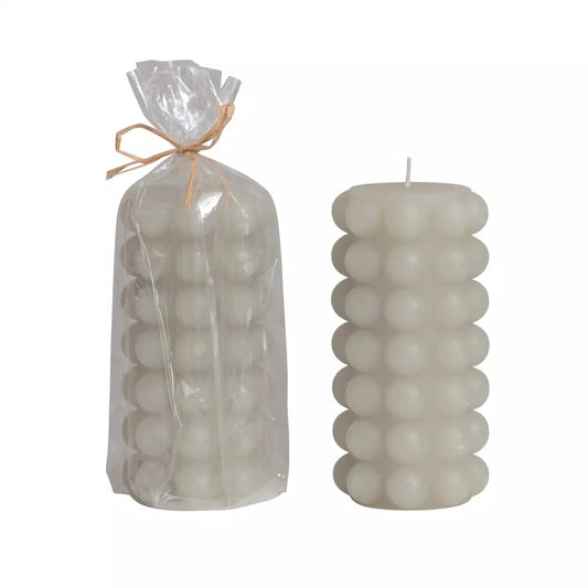 Unscented Hobnail Pillar Candles, 3x6 | Bridal Shower Hailey Wagstaff & Collins Vickers
