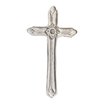 Hand-Carved Wood Carpenter's Wall Cross Rustic White Finish-Wilco Home-Lasting Impressions