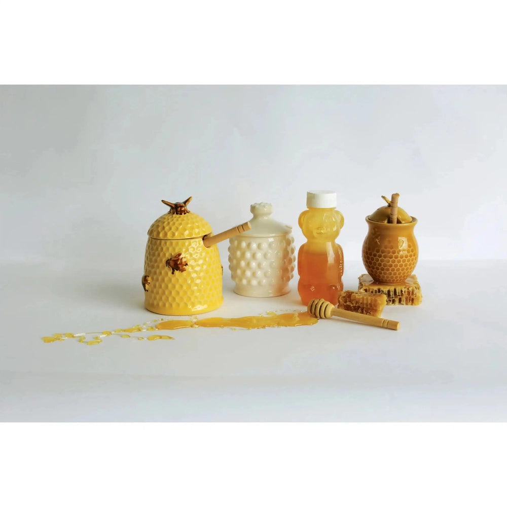 Honey Jar with Honey Dipper, Set of 2