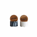 Salt and Pepper Containers with Wood Lid, 2 Styles