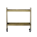 Metal 2-Tier Bar Cart on Caster