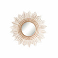 Handmade Wicker Sunburst Wall Mirror