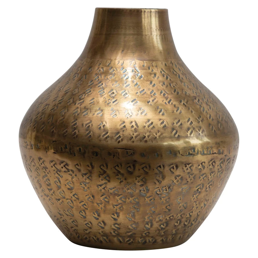 Hammered Metal Vase