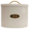 Cream Colored Metal Storage Bread Box