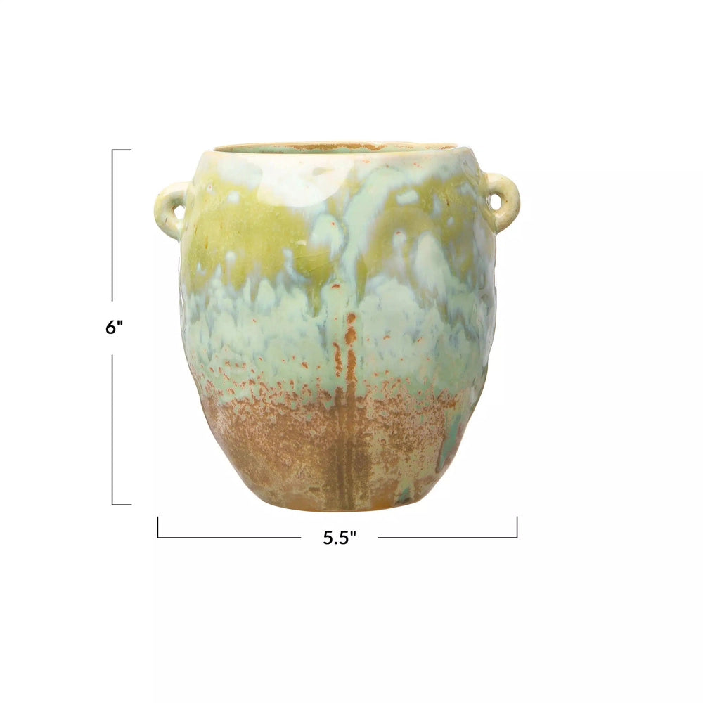 Stoneware Crock with Glaze