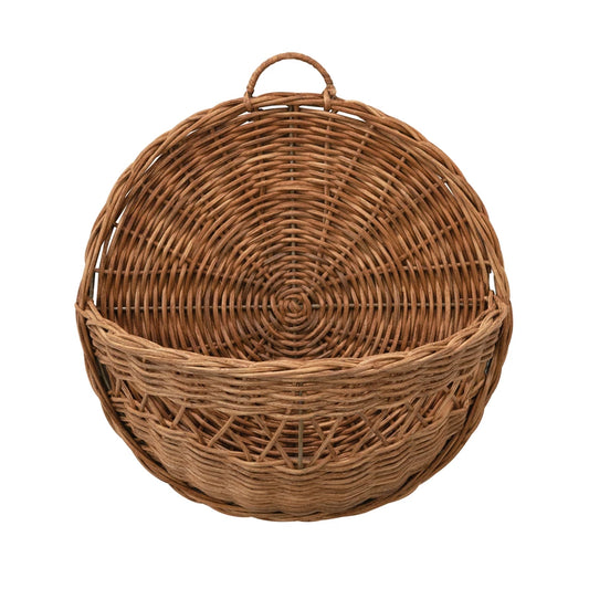 Hand Woven Rattan Wall Basket