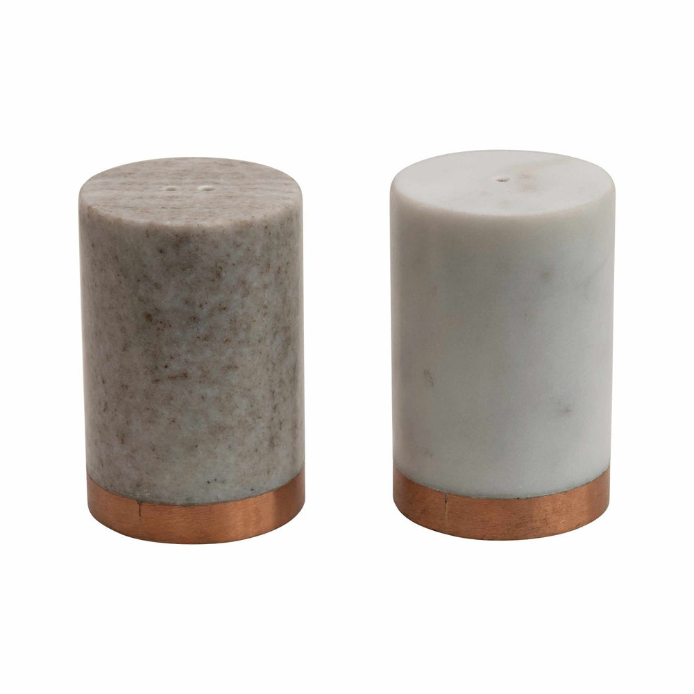Salt & Pepper Shakers with Base, Set of 2