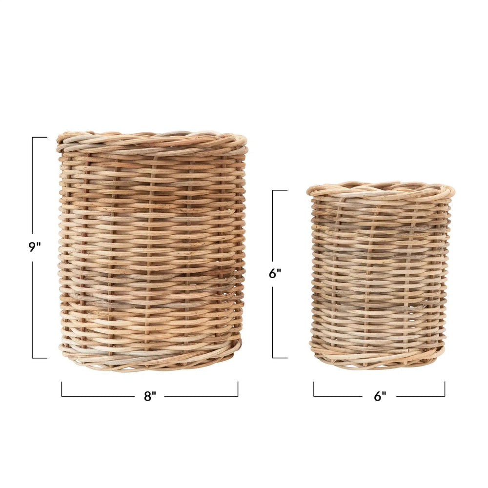 Hand-Woven Wicker Baskets