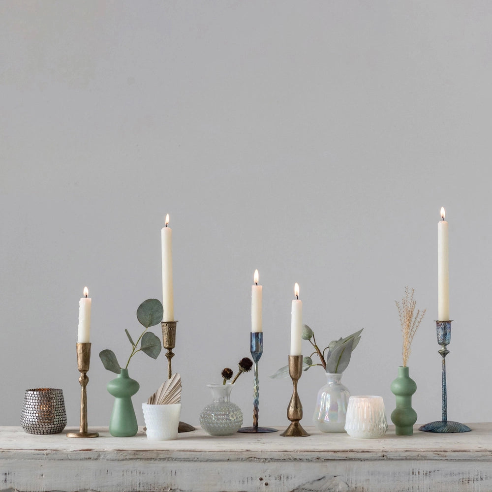 Hand-Forged Hammered Metal Taper Holder