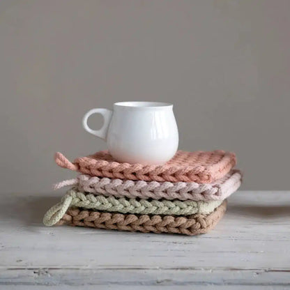 Cotton Crocheted Pot Holder, 4 Colors | Bridal Shower For Michalla Byrd & Matthew Silvey