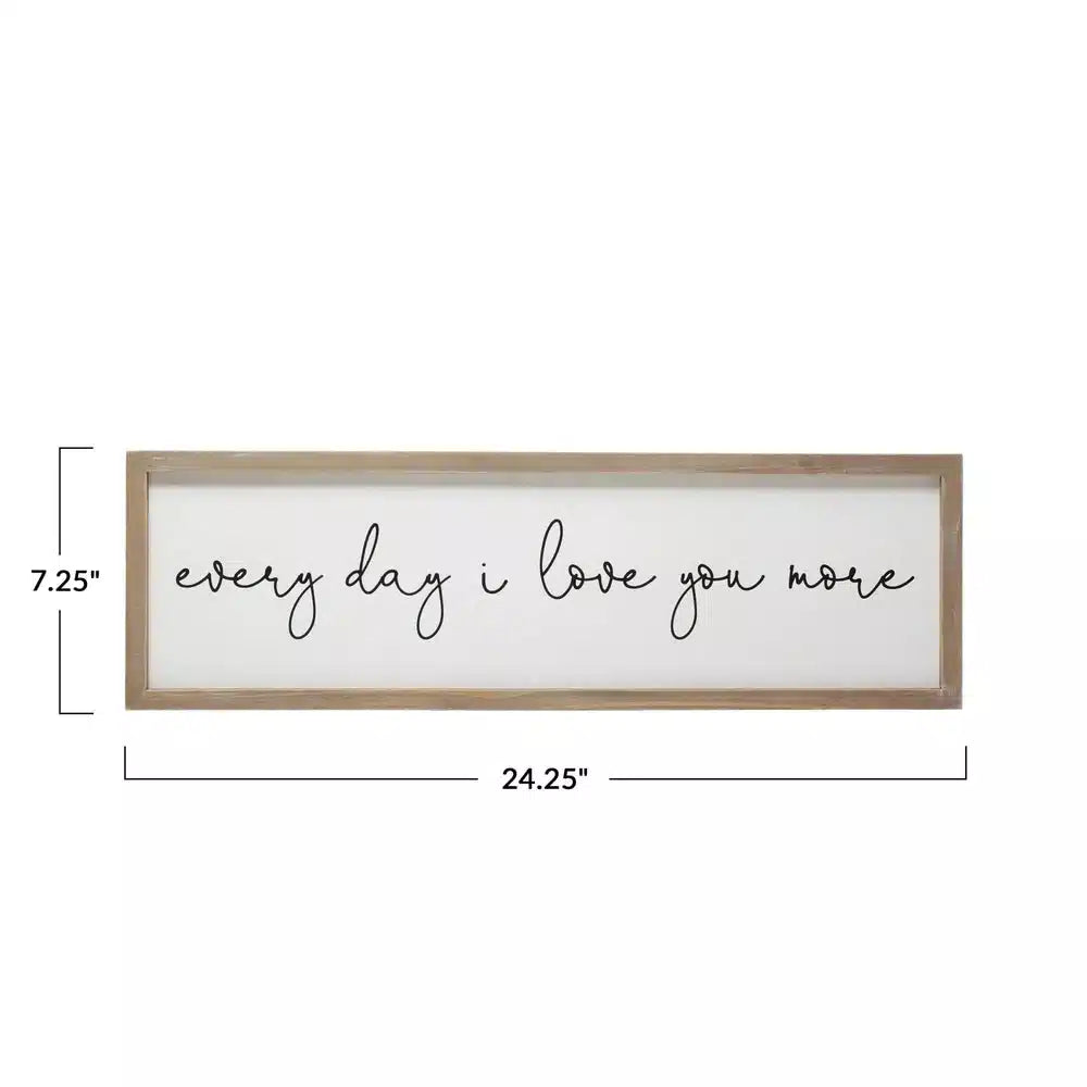 Framed Wall Décor "Every day I love you more" | Bridal Shower Krystin Yarbrough & Colton Weatherly