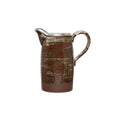 Distressed Stoneware Planter, Reactive Glaze