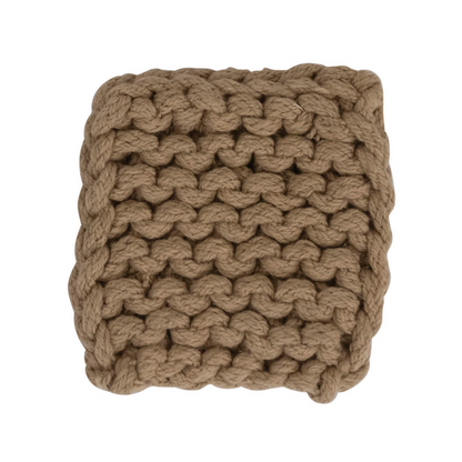 Cotton Crocheted Coasters, Set of 4, 4 Colors