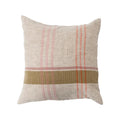 Woven Cotton & Linen Plaid Pillow, Down Fill