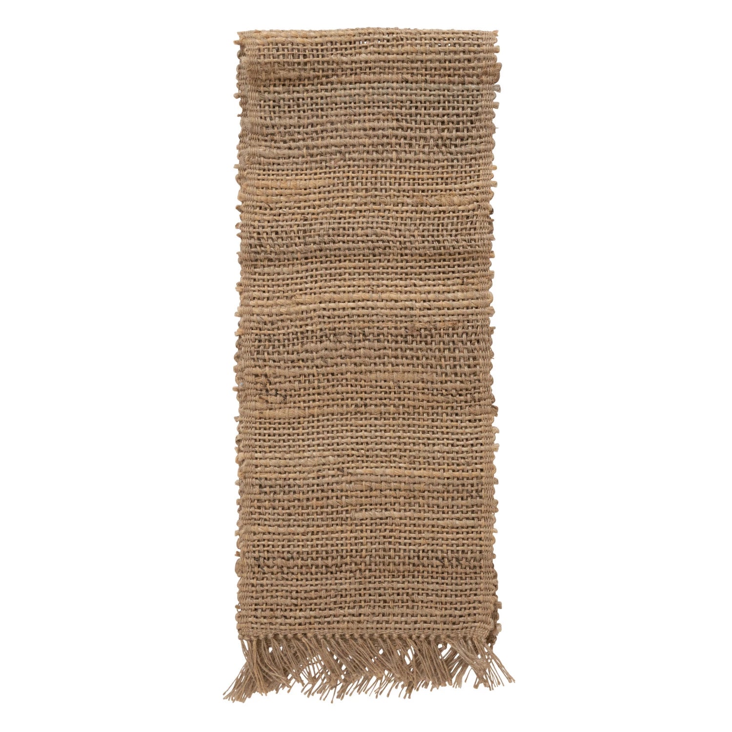 Hand-Woven Jute Table Runner w/ Fringe