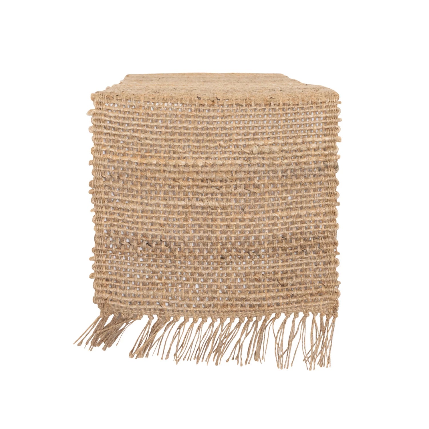 Hand-Woven Jute Table Runner w/ Fringe