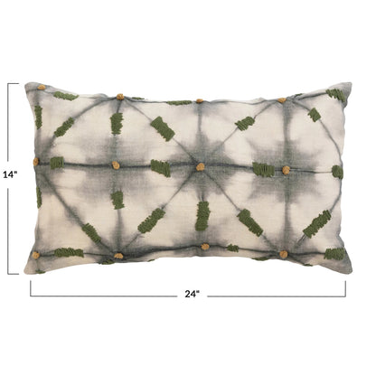 Linen Printed Lumbar Pillow