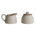 Stoneware Creamer & Sugar Jar, Set of 2