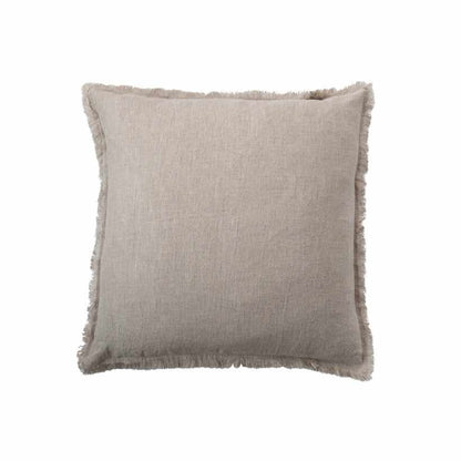 Square Stonewashed Linen Pillow w/ Fringe | Bridal Shower Abbie Muckelroy & Kaul Runfola
