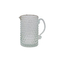 Hand Blown Glass Hobnail Pitcher