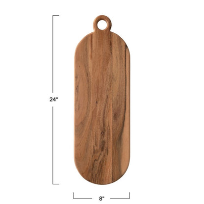 Acacia Wood Cheese/Cutting Board w/ Handle