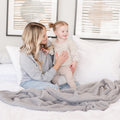 Saranoni Gray Bamboni XL Throw Blanket Lasting Impressions