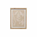 Wood Framed Wall Décor with Fern Fronds
