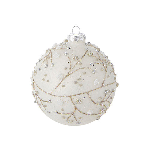 Glitter Branch Ball Ornament