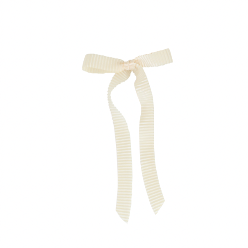 Pleated Long Tail Satin Bow