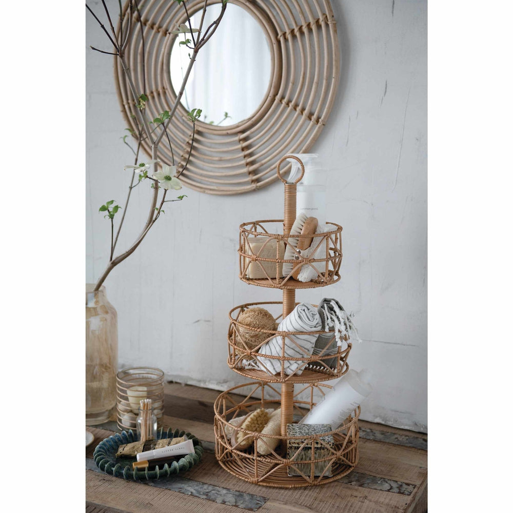 Hand-Woven 3-Tier Tray