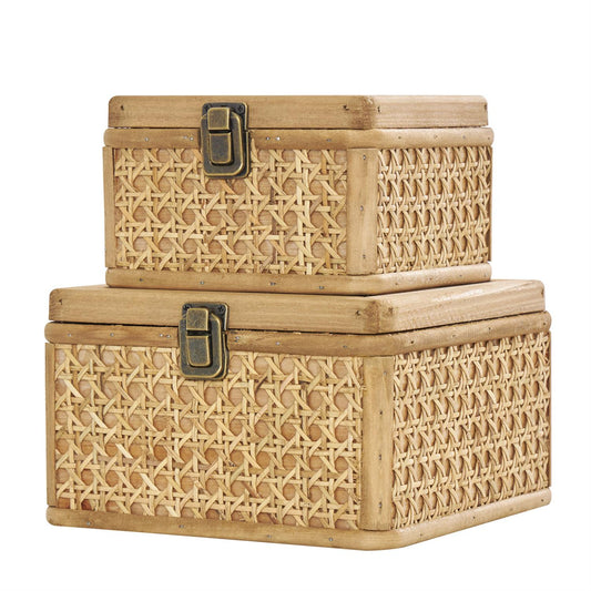 Brown Rattan Boxes