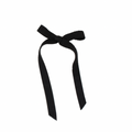 Pleated Long Tail Satin Bow
