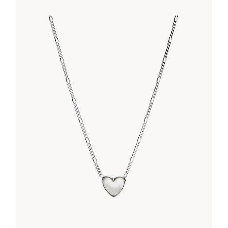 Heart Mother-Of-Pearl Sterling Silver Necklace