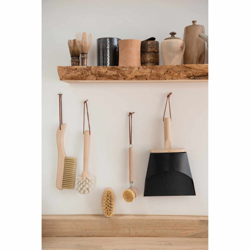 Beech Wood Brushes with Leather Strap