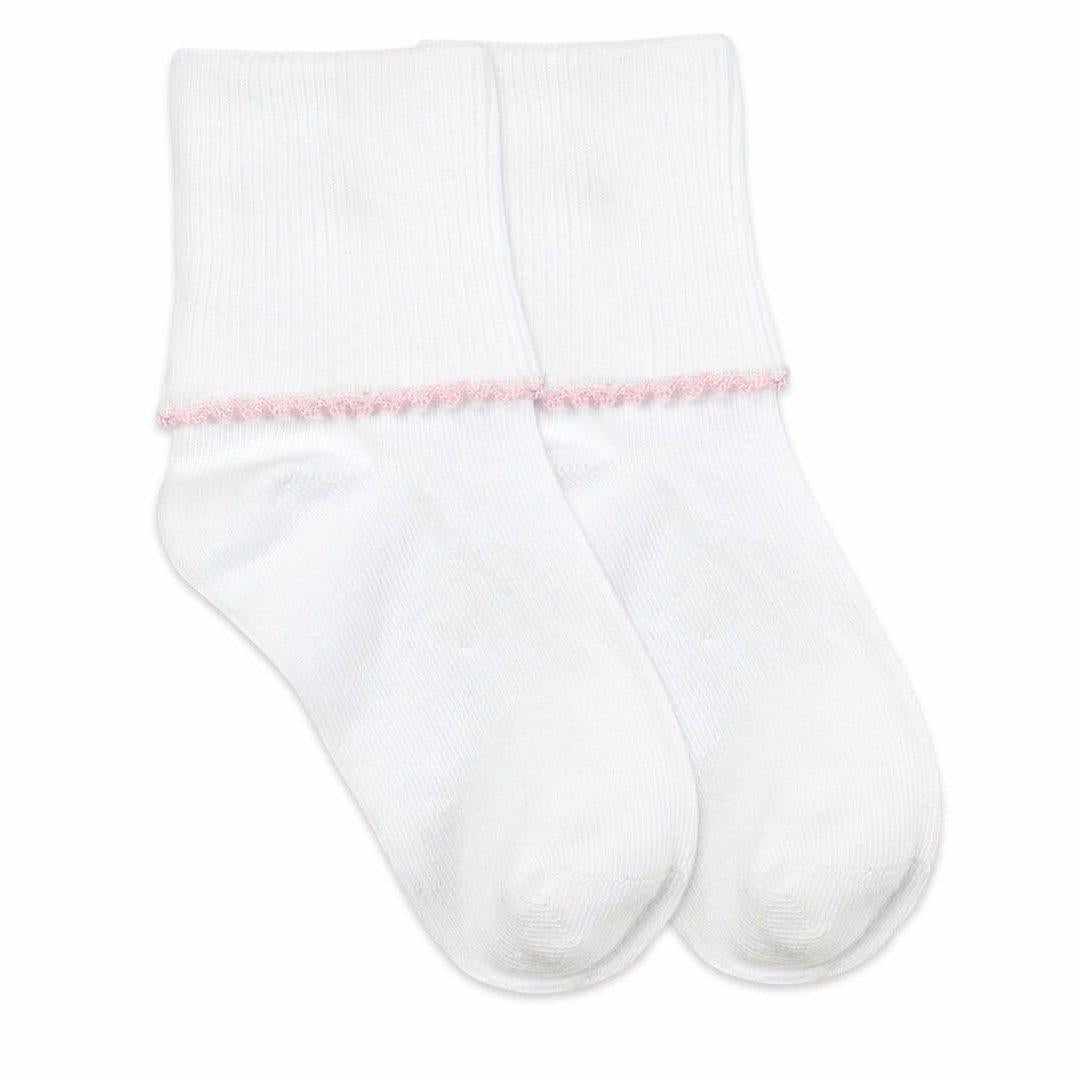 Smooth Toe Tatted Edge Turn Cuff Socks-Jefferies Socks-Lasting Impressions