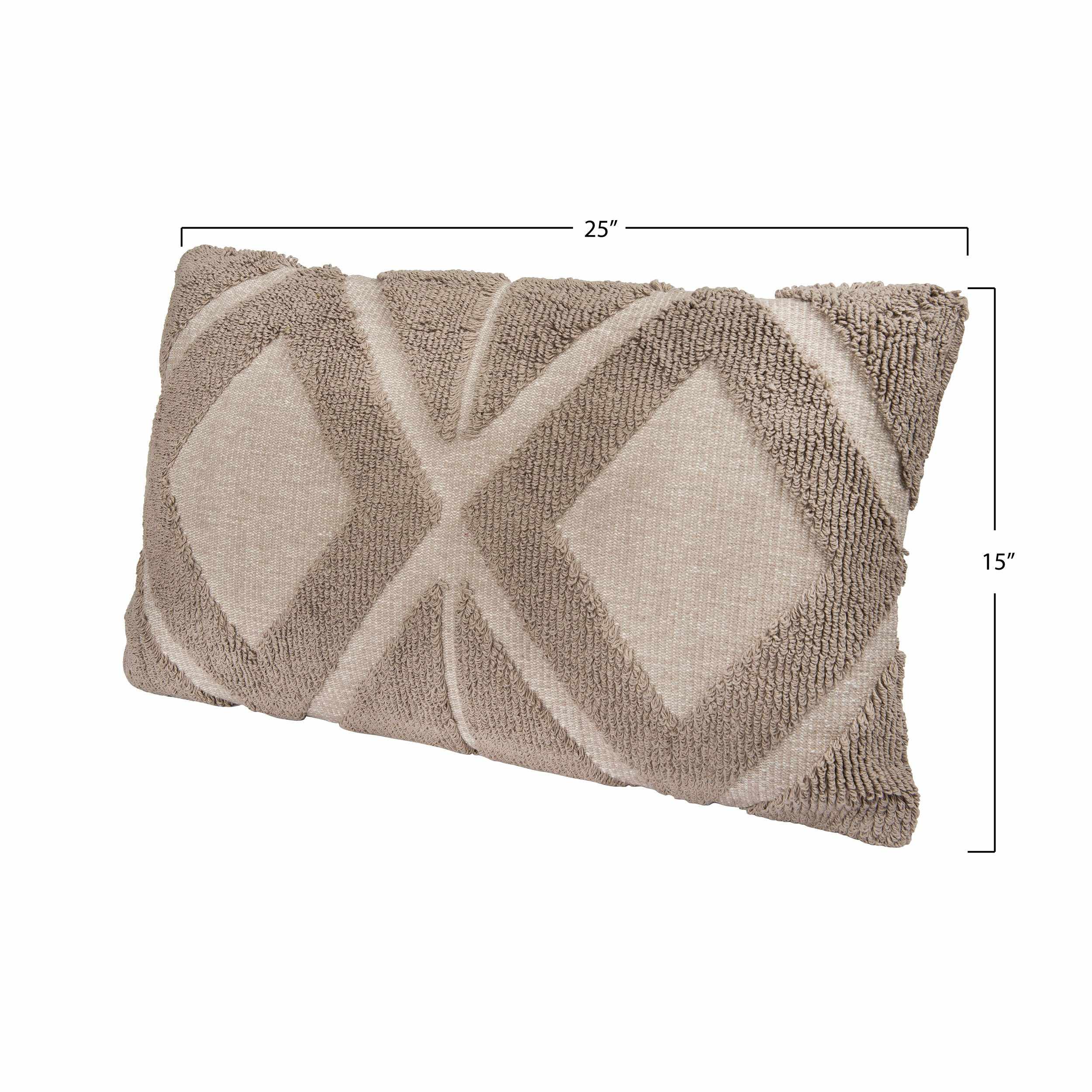 Cotton Blend Chenille Lumbar Pillow