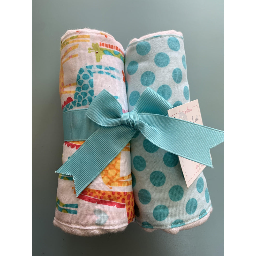 Cherries Set of Two Fabric Burps