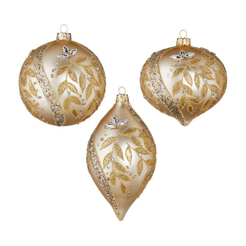 Leaf Patterned Ornament with Jewels