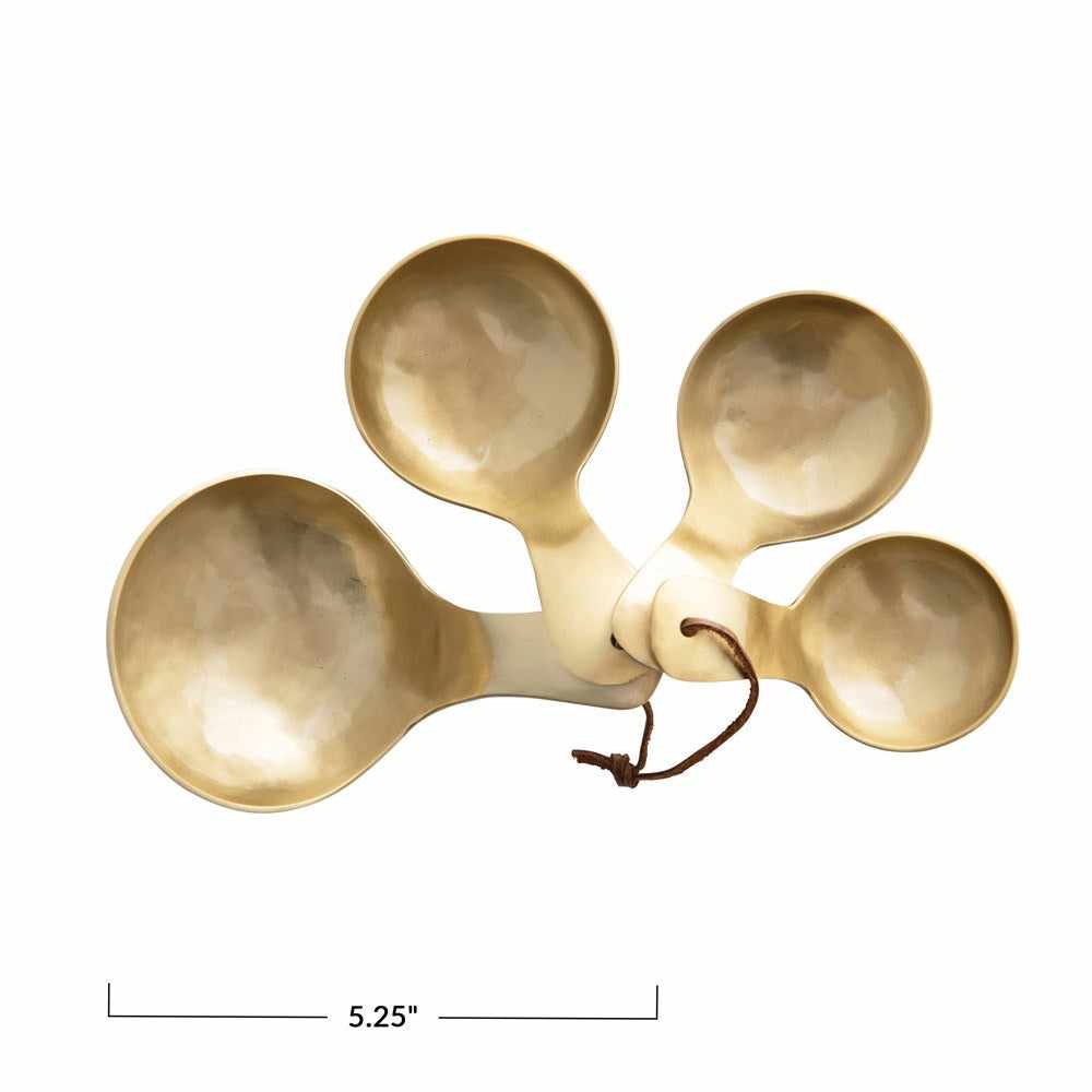 Metal Scoops w/ Leather Tie