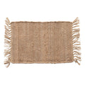 Woven Cotton and Jute Placemat with Tassels