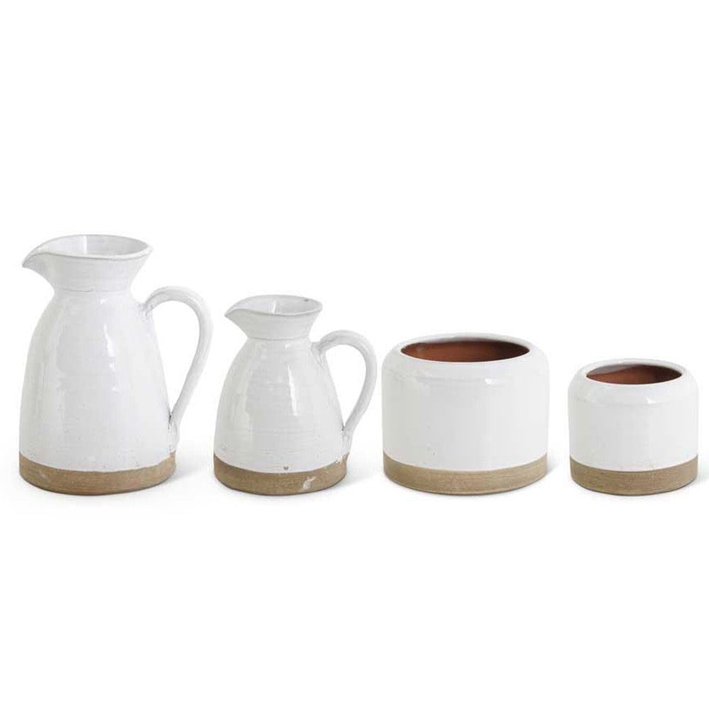 Ceramic Gray Glazed Pitchers/Pots-K&K Interiors-Lasting Impressions