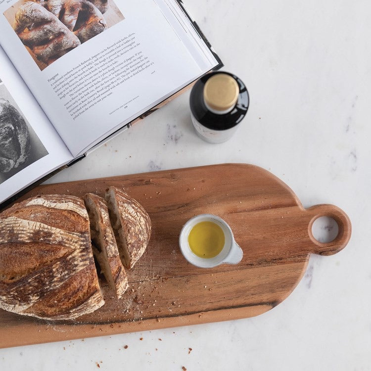 Acacia Wood Cheese/Cutting Board w/ Handle