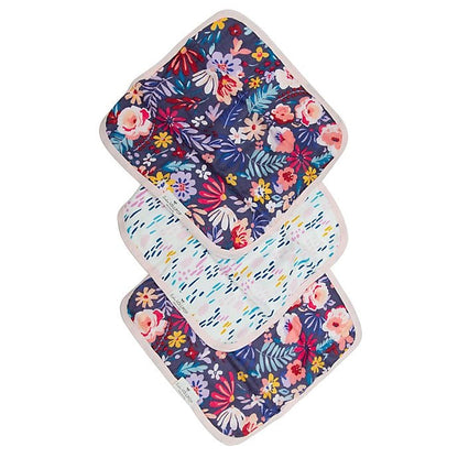 Washcloth 3-Pieces Set | Dark Field Flowers-Lou Lou Lollipop-Lasting Impressions