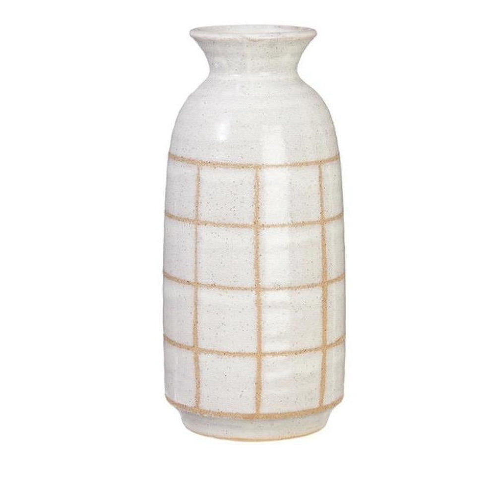 Cream Plaid Vase-Raz-Lasting Impressions