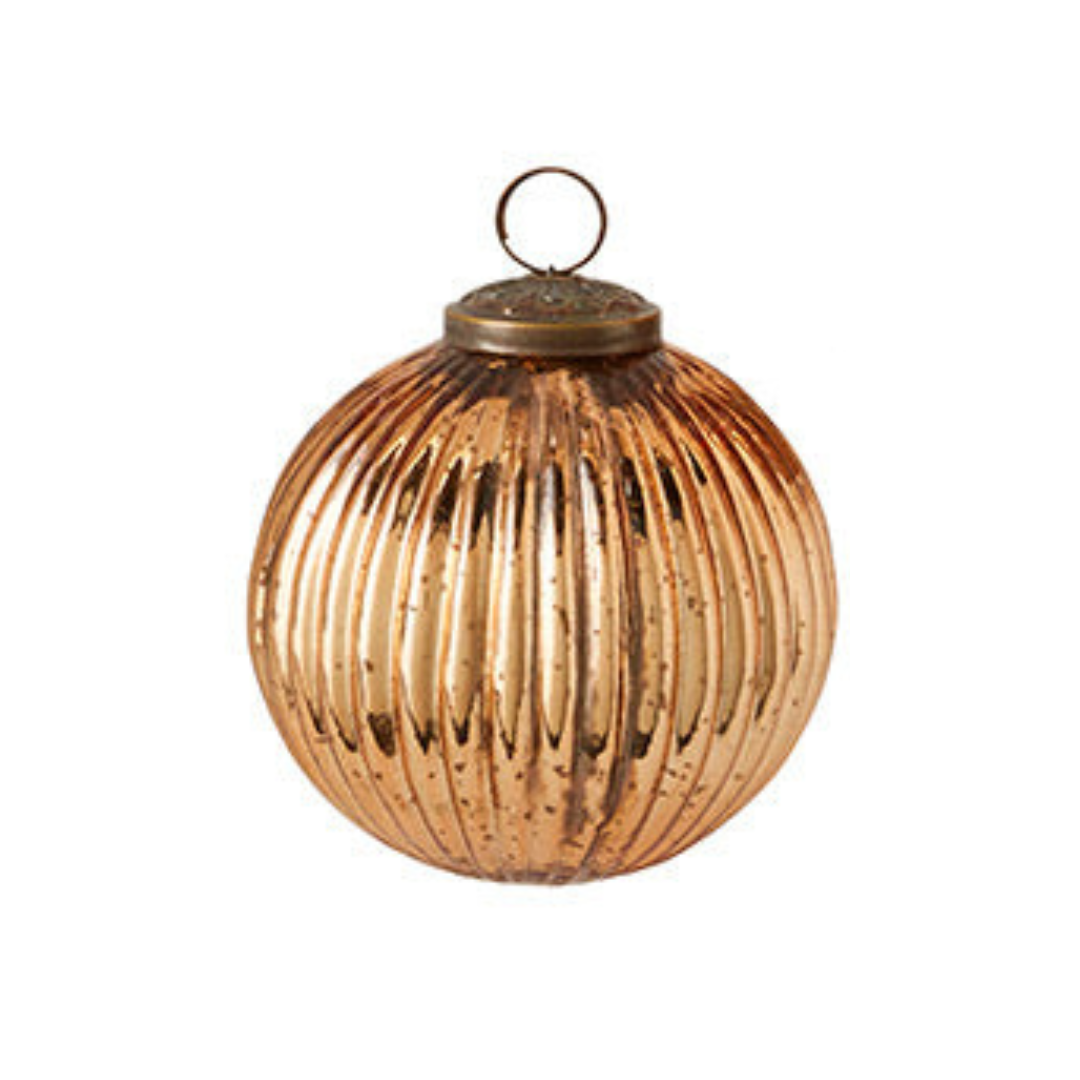 Copper Pattern Ball Ornament