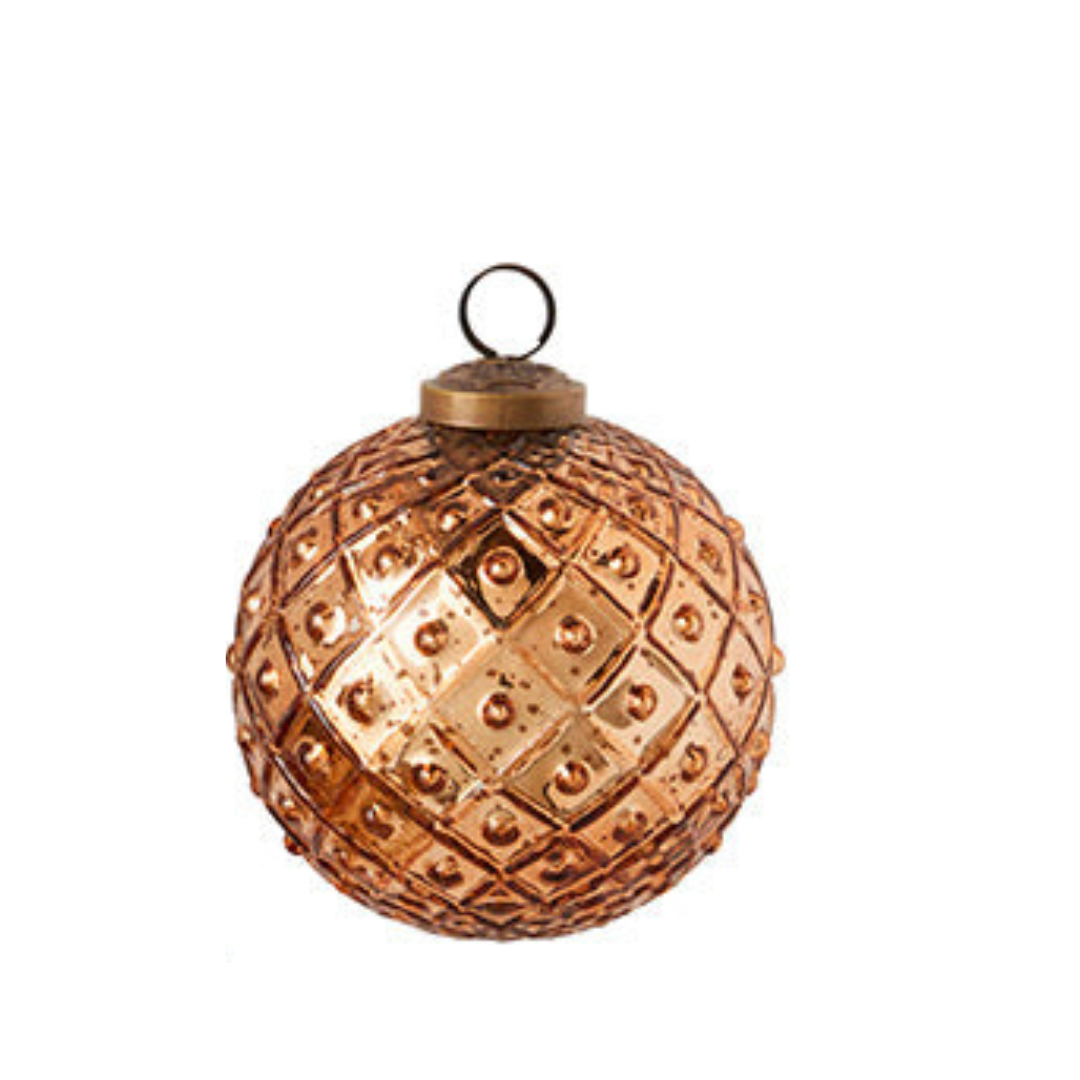 Copper Pattern Ball Ornament