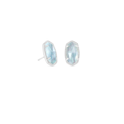 Kendra Scott Ellie Birthday Stone Earrings Light Blue Illusion (March)