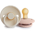 Frigg Natural Rubber Pacifier (Rope) - Size 1: 0-6 Months / Rope / Blush/Cream