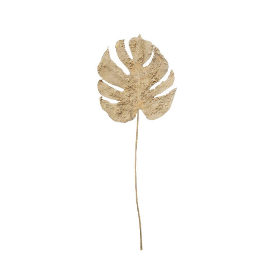 Faux Philodendron Split Leaf, Plaster Finish