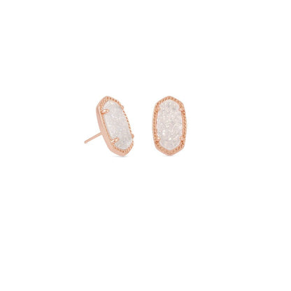 Kendra Scott Ellie Earring Rhodium Ivory Mother of Pearl